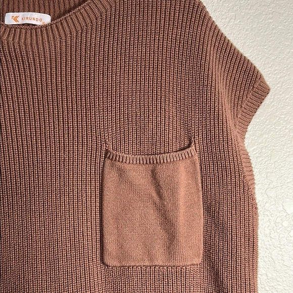 Kirundo‎ Brown Sleeveless Knit Top XL - Picture 4 of 6